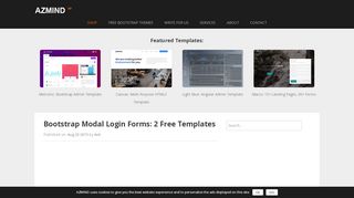 
                            5. Bootstrap Modal Login Forms: 2 Free Templates | AZMIND