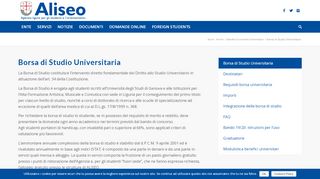 
                            4. Borsa di Studio Universitaria - ALISEO Liguria