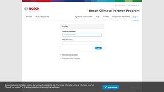 
                            7. Bosch Climate Partner Program - Log in