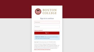 
                            8. Boston College Login