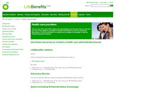 
                            2. BP Life Benefits (Core US Benefits) - Health care providers