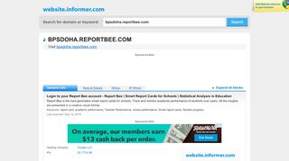 
                            6. bpsdoha.reportbee.com at WI. Login to your Report Bee account