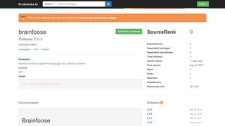 
                            9. brainfoose 2.0.2 on PyPI - Libraries.io