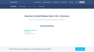 
                            4. Branches for Bad Waldseer Bank -Alt- in Germany  …
