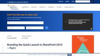 
                            9. Branding the Quick Launch in SharePoint 2010 – Part I ...