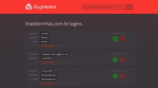 
                            5. brasileirinhas.com.br passwords - BugMeNot