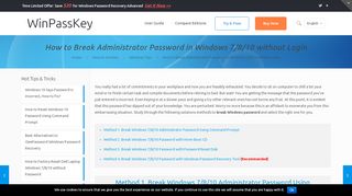 
                            3. Break Administrator Password in Windows 7/8/10 without ...