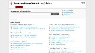 
                            8. Breakdown Express / Actors Access Solutions