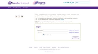 
                            5. BreastScreen QLD - Login