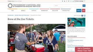 
                            9. Brew at the Zoo Tickets | Smithsonian's National Zoo