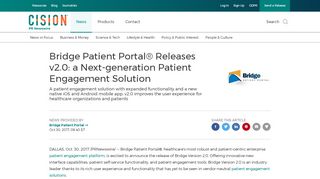 
                            4. Bridge Patient Portal® Releases v2.0: a Next-generation Patient ...