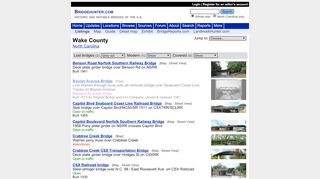 
                            7. Bridgehunter.com | Wake County, North Carolina