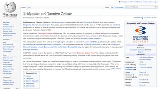 
                            3. Bridgwater and Taunton College - Wikipedia