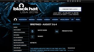 
                            8. Briefings - Black Hat USA 2016