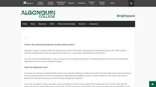 
                            9. Brightspace - Algonquin College