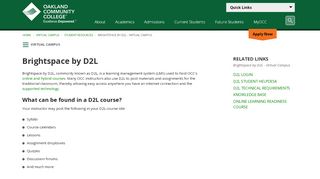 
                            5. Brightspace by D2L - Oakland Community College