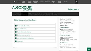 
                            6. Brightspace for Students - Algonquin College