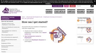 
                            2. Brightspace Learning Environment - How can I get started?