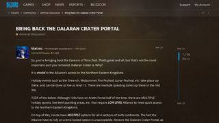 
                            10. Bring Back the Dalaran Crater Portal - General Discussion - World ...