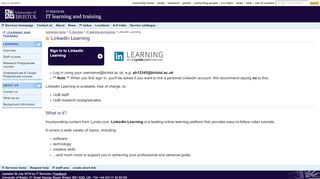 
                            6. Bristol University | IT Services | LinkedIn Learning
