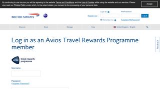 
                            5. British Airways - Avios Login