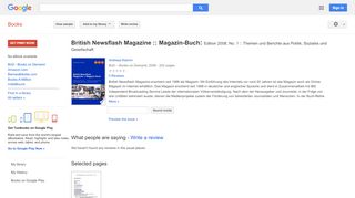 
                            4. British Newsflash Magazine :: Magazin-Buch: Edition 2008, ...