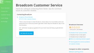 
                            8. Broadcom Customer Service - GetHuman.com