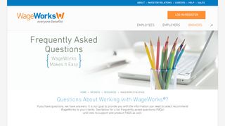 
                            5. Broker FAQ's | WageWorks
