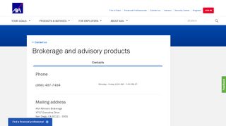 
                            4. Brokerage and advisory products - AXA