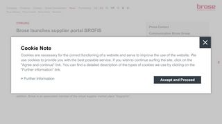 
                            2. Brose launches supplier portal BROFIS