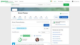 
                            5. Brown Thomas Reviews | Glassdoor.ie