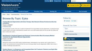 
                            9. Browse By Topic: Eylea - VisionAware Blog - VisionAware