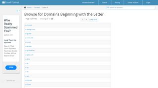 
                            5. Browse for domains beginning with a | Email Format