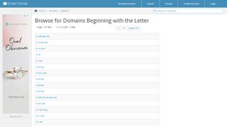 
                            8. Browse for domains beginning with k | Email Format