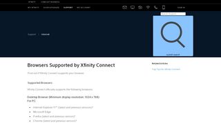 
                            4. Browsers Supported by Xfinity Connect