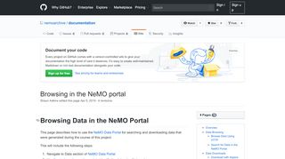 
                            8. Browsing in the NeMO portal · nemoarchive/documentation Wiki ...