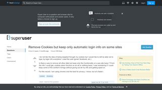 
                            2. browsing - Remove Cookies but keep only automatic login info on ...