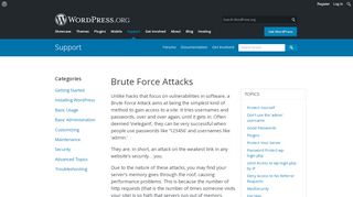 
                            9. Brute Force Attacks | WordPress.org