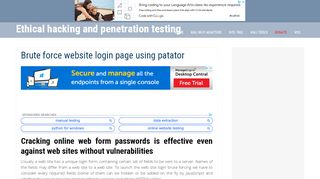 
                            9. Brute force website login page using patator - Ethical ...