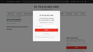 
                            7. BRYLES RESEARCH Profile | SE Texas Record