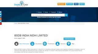 
                            7. BSDB INDIA NIDHI LIMITED - Zauba Corp