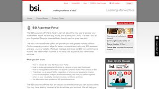 
                            2. BSI Training - BSI Assurance Portal - BSI Learn Central