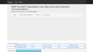 
                            9. BSIP1US DECT Basestation User Manual bk.book Siemens ... - FCC ID
