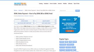 
                            6. BSNL Online Payment – How to Pay BSNL Bill …