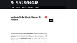 
                            6. BU Blackboard Login [learn.bu.edu] Boston University ...