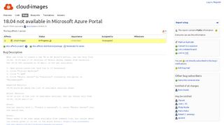 
                            8. Bug #1770495 “18.04 not available in Microsoft Azure Portal” : Bugs ...