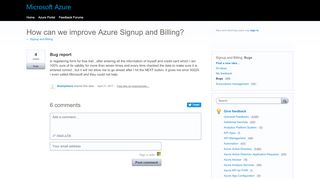 
                            1. Bug report – Customer Feedback for Microsoft Azure