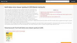 
                            7. buhl data wiso steuer sparbuch 2016 Test und …