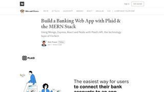 
                            8. Build a Banking Web App with Plaid & the MERN Stack - Bits and Pieces