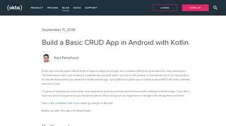 
                            4. Build a Basic CRUD App in Android with Kotlin | Okta Developer